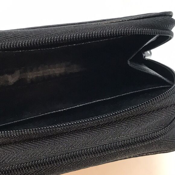 Buxton Black Leather Accordion Wizard 12 Credit Card ID Holder Coin Cash Wallet - Picture 8 of 9